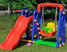 hamaca y tobogan para niños